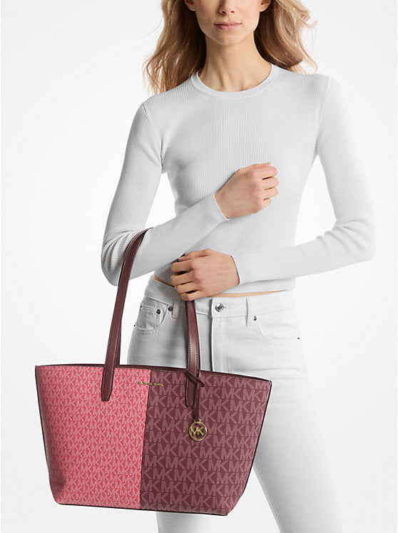 Michael Kors Jet Set Medium Two-Tone Logo Tote Bag