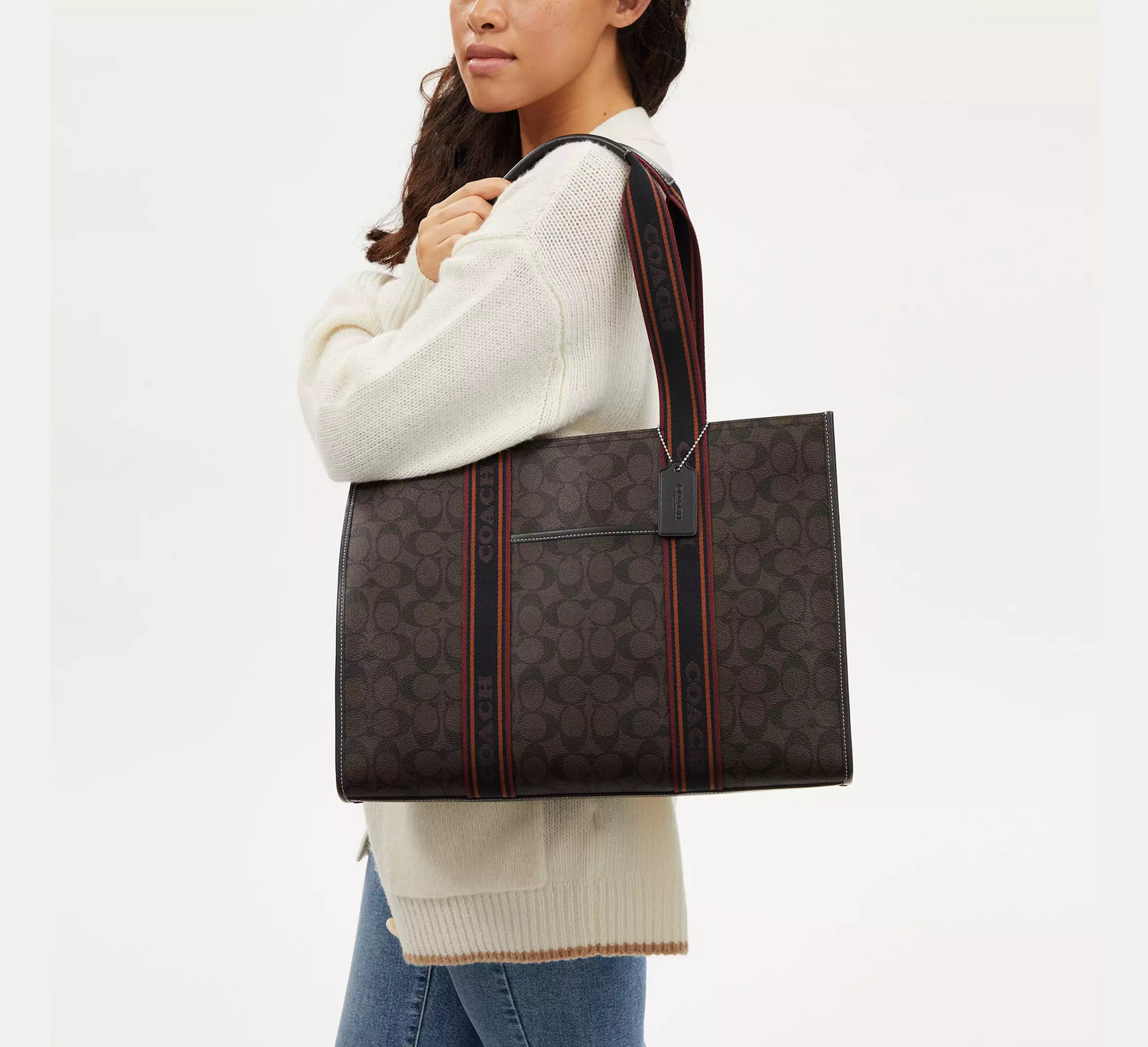 Coach Large Smith Tote Bag In Signature Canvas