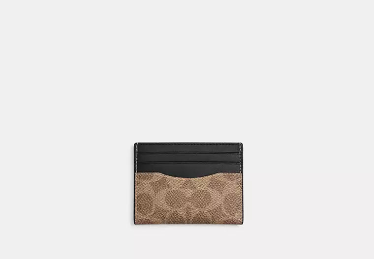 Coach Slim Id Card Case In Signature Canvas