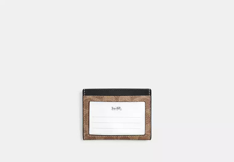 Coach Slim Id Card Case In Signature Canvas