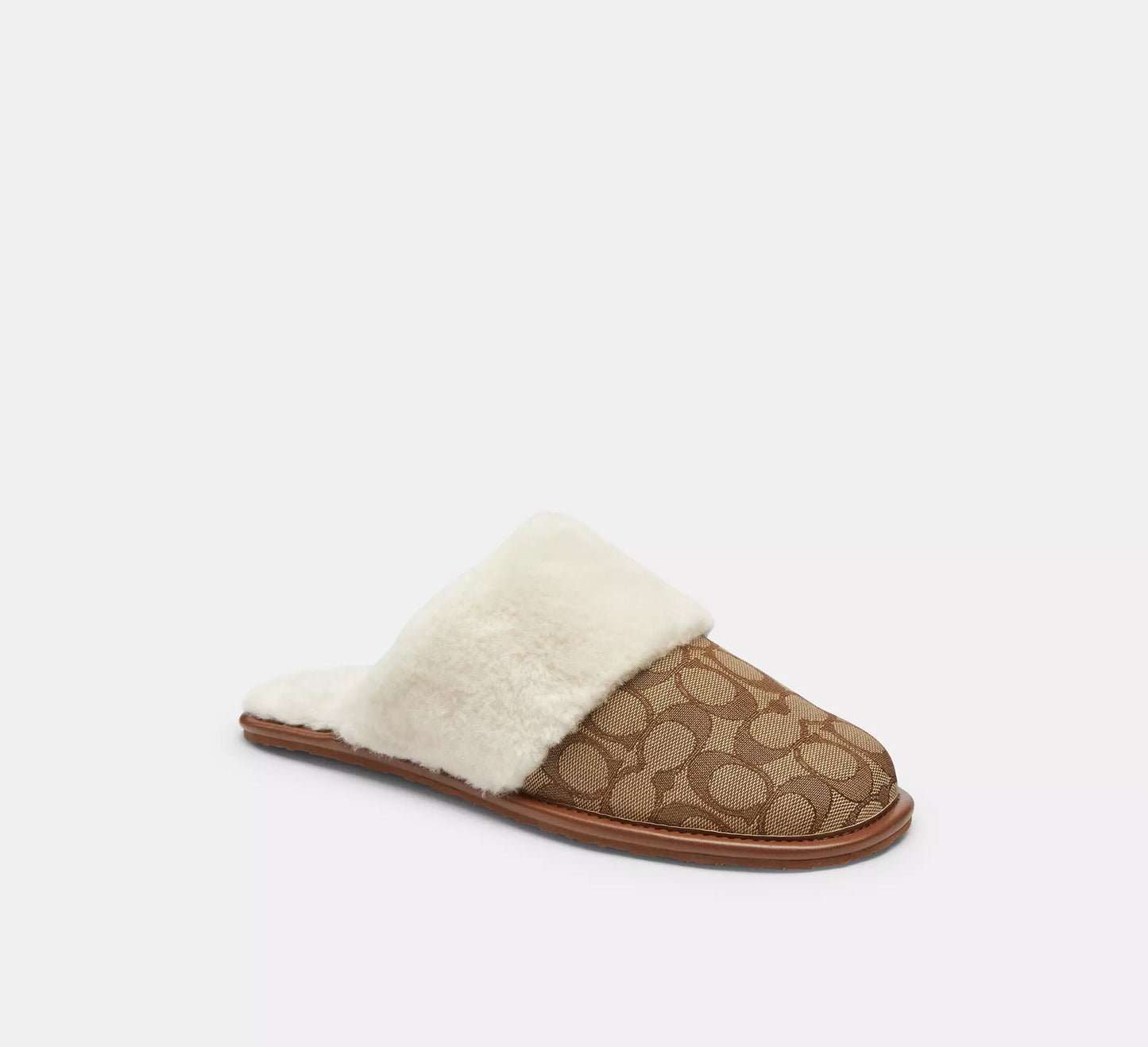 Coach Zena Slipper In Signature Jacquard